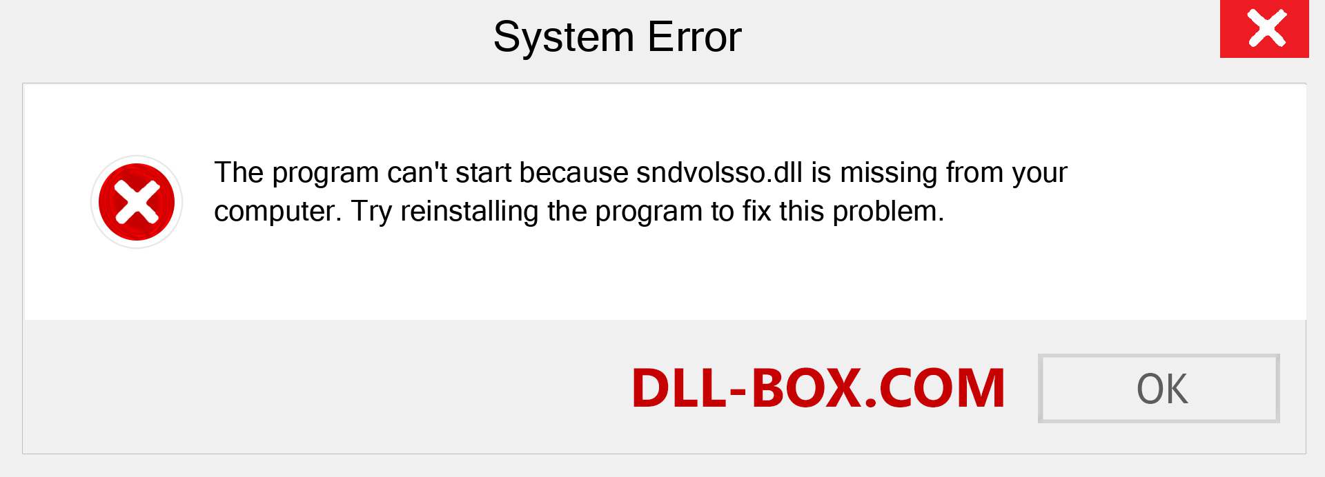  sndvolsso.dll file is missing?. Download for Windows 7, 8, 10 - Fix  sndvolsso dll Missing Error on Windows, photos, images